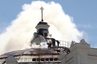 Serangan Drone Ukraina Menyerang Museum Krimea, Picu Kebakaran