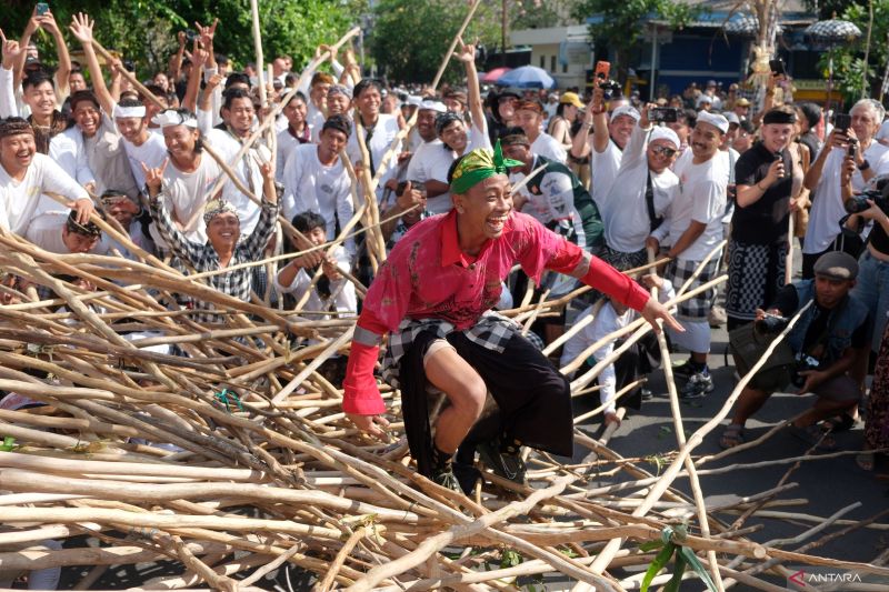 Tradisi Mekotek Warnai Peringatan Hari Raya Kuningan di Bali