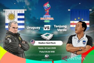 Uruguay Hadapi Tanjung Verde di Piala Dunia 2026