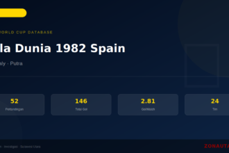 Piala Dunia 1982 Spain: Sejarah, Statistik Lengkap & Hasil Semua Pertandingan