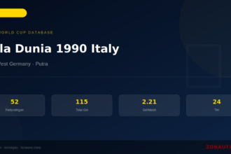 Piala Dunia 1990 Italy: Sejarah, Statistik Lengkap & Hasil Semua Pertandingan
