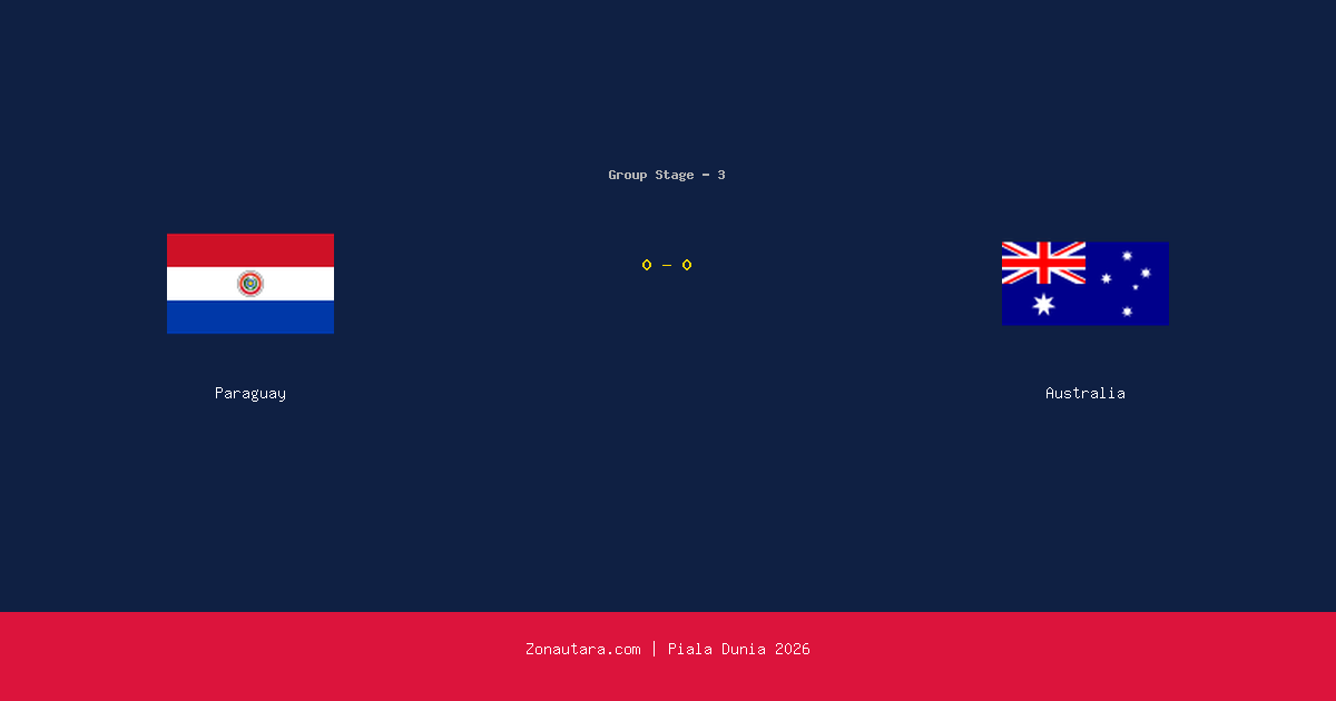 Paraguay dan Australia Berbagi Poin di Piala Dunia 2026