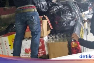 Polisi Sita 1.134 Botol Miras Ilegal di Ciseeng Bogor