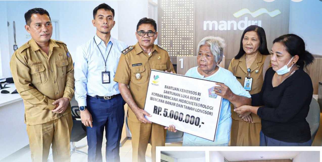 Ahli Waris Korban Bencana Alam di Sitaro Terima Bantuan dari Kemensos