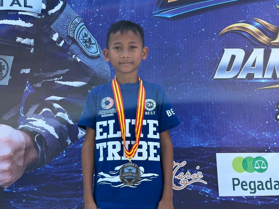 Talenta Muda, Siswa SDN 1 Bilalang Bersinar di Nusantara Swim Competition ‎