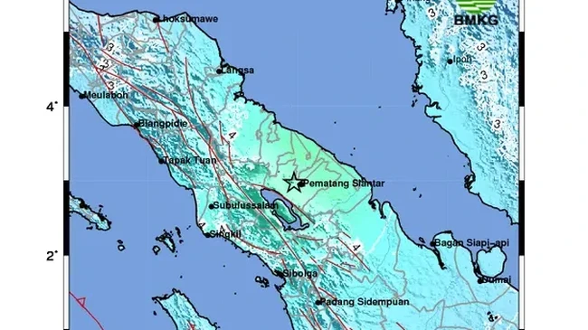 BMKG Jelaskan Penyebab Gempa M6,4 di Simalungun