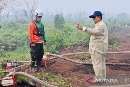 Prabowo Kunjungi Sumatera Tinjau Penanganan Karhutla