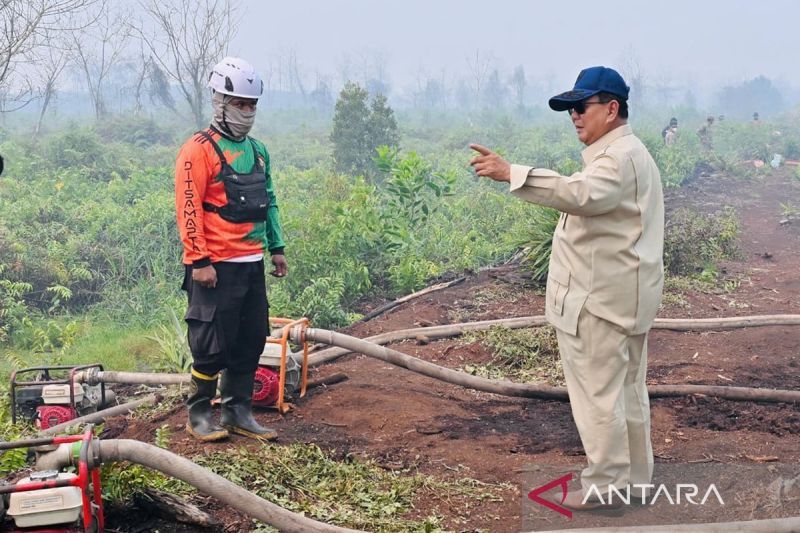 Prabowo Kunjungi Sumatera Tinjau Penanganan Karhutla