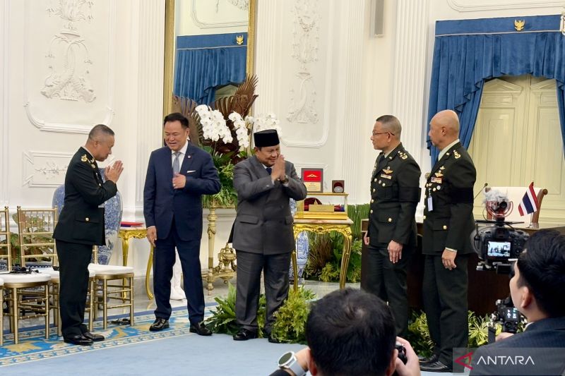 Prabowo Subianto Terima Tanda Kehormatan dari Angkatan Bersenjata Thailand