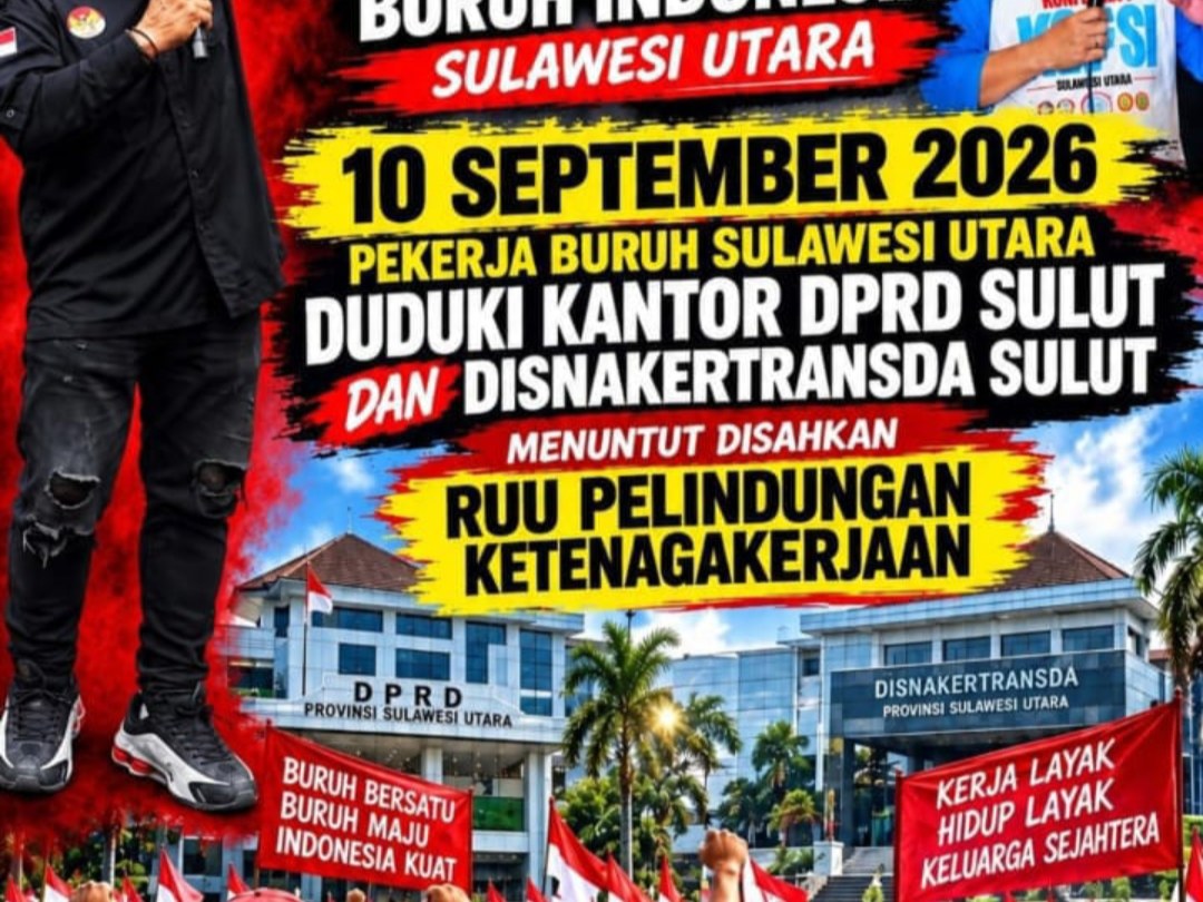 Besok ribuan buruh bakal demo di Kantor DPRD Sulut