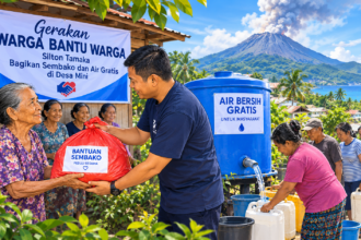 Gerakan Warga Bantu Warga, Silton Bagikan Sembako dan Air Gratis di Desa Mini