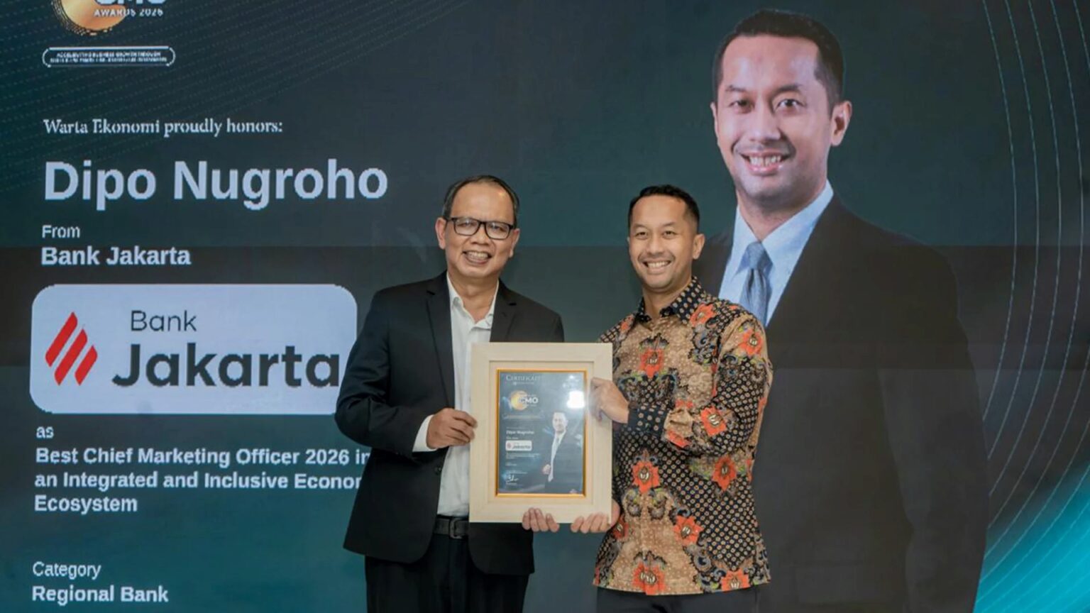 Bank Jakarta Raih Best CMO 2026 atas Strategi Pemasaran Inovatif