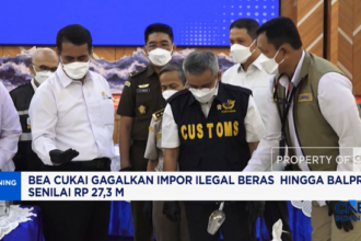 Bea Cukai Gagalkan Impor Ilegal Beras Senilai Rp 27,3 Miliar