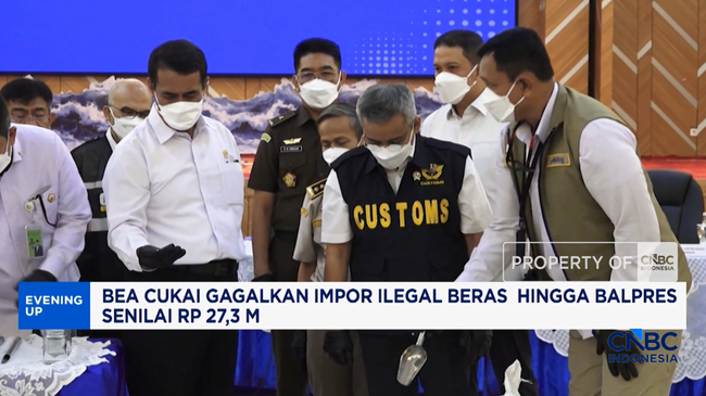 Bea Cukai Gagalkan Impor Ilegal Beras Senilai Rp 27,3 Miliar