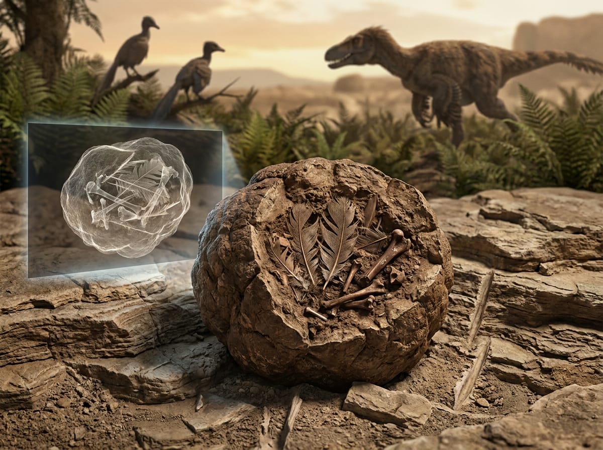 Bulu Berusia 66 Juta Tahun Ditemukan di Kotoran Dinosaurus