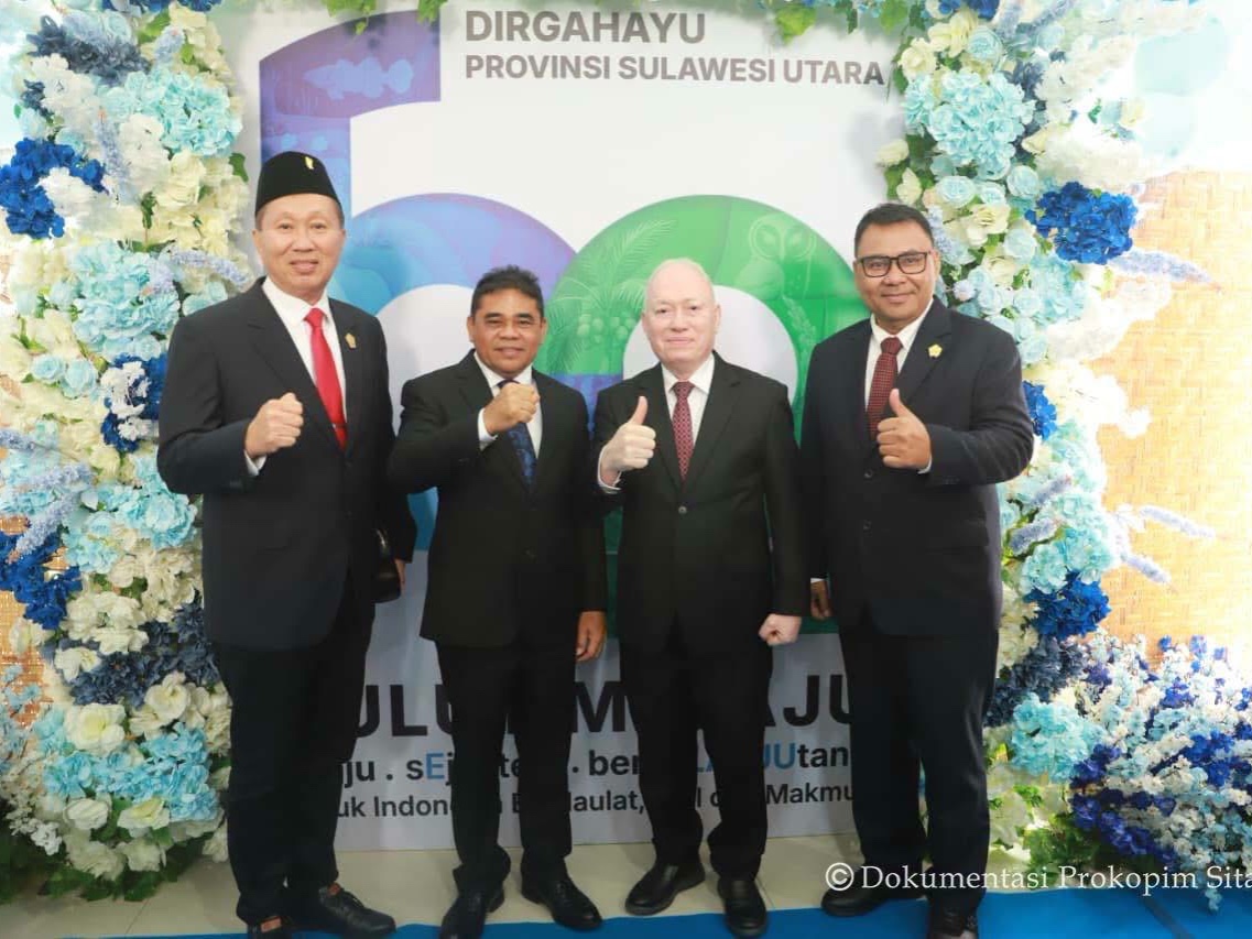 Plt Bupati dan Ketua DPRD Sitaro Hadiri Paripurna HUT ke-62 Sulut