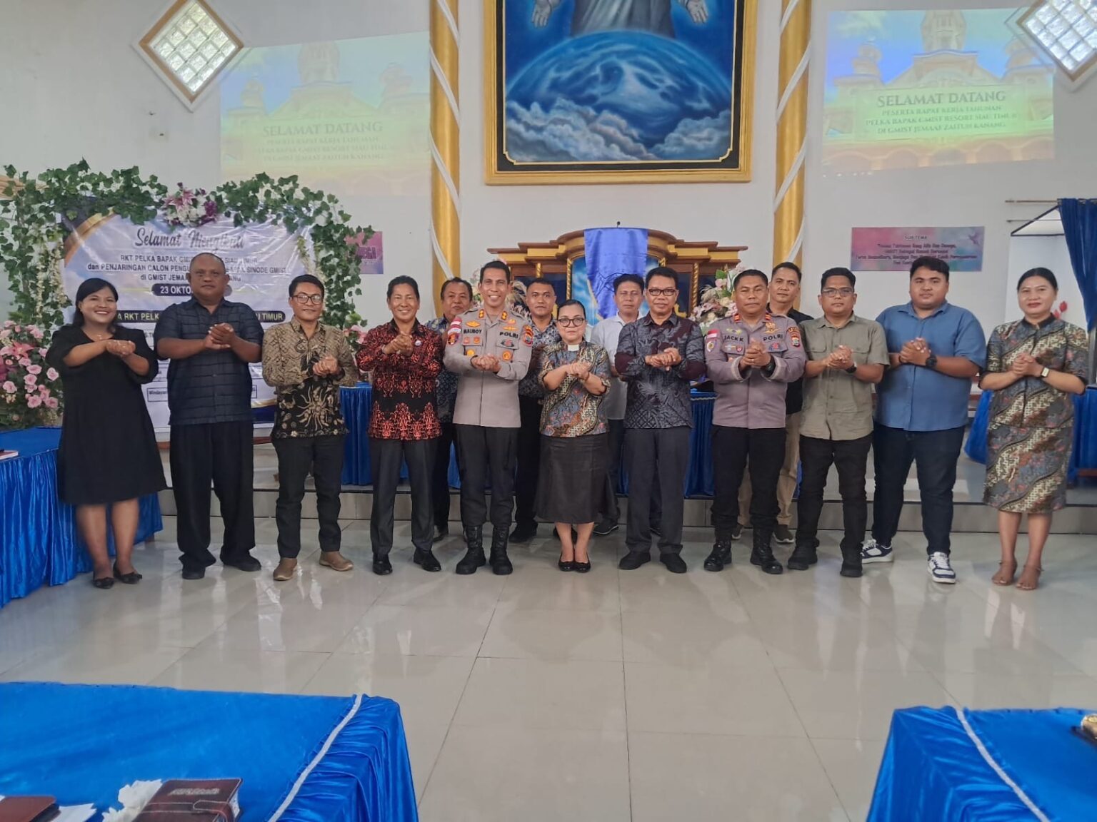 Kapolres Sitaro Hadiri Rapat Kerja Pelka Bapak GMIST, Ajak Jemaat Jaga Kamtibmas
