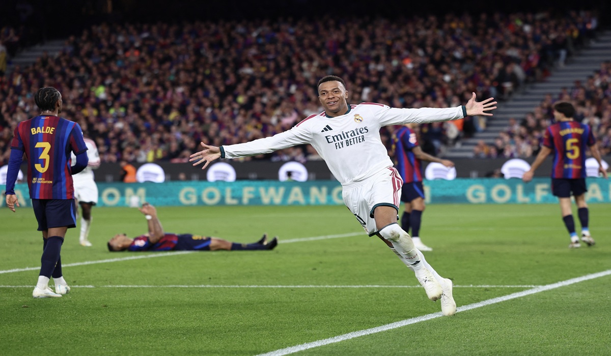 Mbappe Sumbang Dua Gol, Real Madrid Kalahkan Barcelona di El Clasico