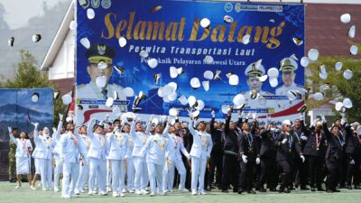 FOTO: Pelantikan Perwira Poltekpel Sulut 2026, keselamatan pelayaran jadi pesan utama