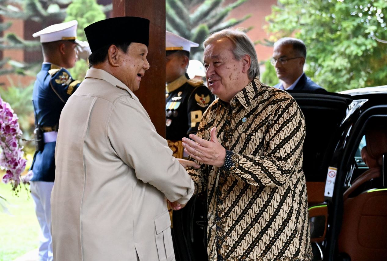 FOTO: Presiden Prabowo sambut kunjungan Sekjen PBB António Guterres di Hambalang