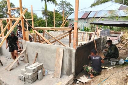 Rehabilitasi Rumah Warga di Tanaki, Progres RTLH TMMD ke-130 Capai 23 Persen